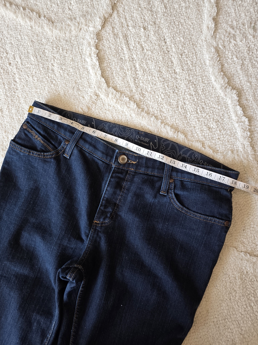 Women's Dark Blue Bootcut Jeans - Picture 15 of 15